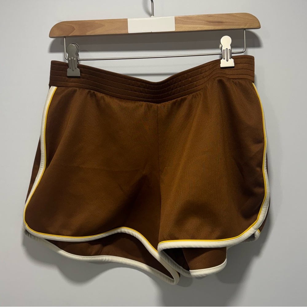 Zara Retro Sporty Gilet shorts only  Copenhagen 1987 Brown Size Large. - Picture 9 of 9